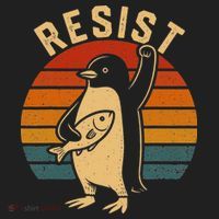 Funny Penguin Resist Penguins Protest Against Tariffs Women's Sweatshirt thumb 2