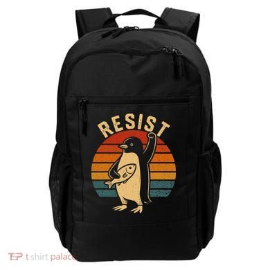 Funny Penguin Resist Penguins Protest Against Tariffs Backpack
