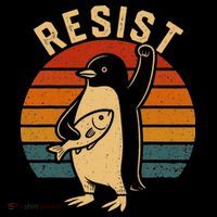 Funny Penguin Resist Penguins Protest Against Tariffs Women's Hoodie thumb 2