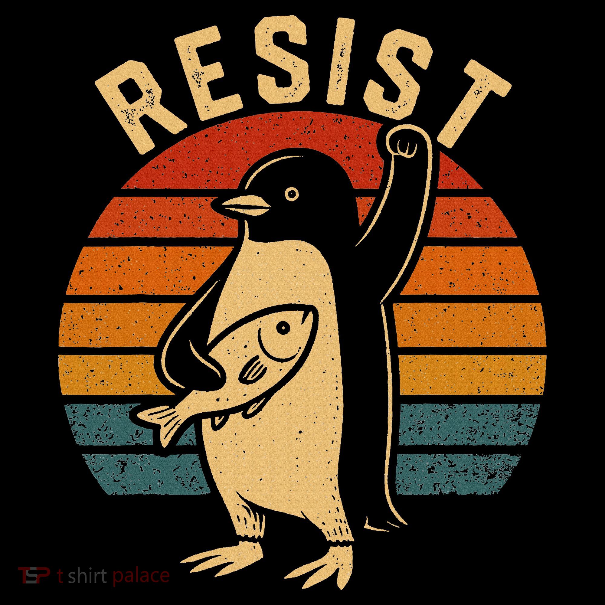 Funny Penguin Resist Penguins Protest Against Tariffs Ornament
