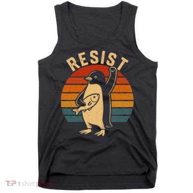 Funny Penguin Resist Penguins Protest Against Tariffs Tank Top