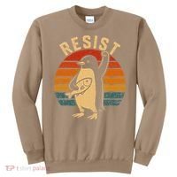 Funny Penguin Resist Penguins Protest Against Tariffs Sweatshirt thumb 0