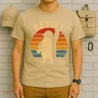 Funny Penguin Resist Penguins Protest Against Tariffs T-Shirt thumb 6