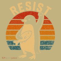 Funny Penguin Resist Penguins Protest Against Tariffs Mousepad thumb 1