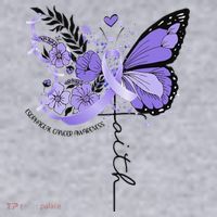 Faith Periwinkle Ribbon Esophageal Cancer Awareness Women's Sweatshirt thumb 2