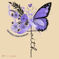 Faith Periwinkle Ribbon Esophageal Cancer Awareness Tote Bag thumb 4