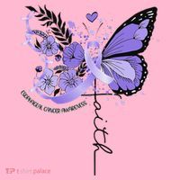 Faith Periwinkle Ribbon Esophageal Cancer Awareness Coaster thumb 2