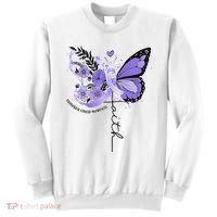 Faith Periwinkle Ribbon Esophageal Cancer Awareness Sweatshirt thumb 0