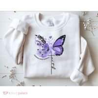Faith Periwinkle Ribbon Esophageal Cancer Awareness Sweatshirt thumb 2