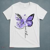 Faith Periwinkle Ribbon Esophageal Cancer Awareness T-Shirt thumb 5