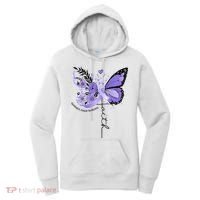 Faith Periwinkle Ribbon Esophageal Cancer Awareness Women's Hoodie thumb 0