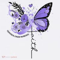 Faith Periwinkle Ribbon Esophageal Cancer Awareness Women's Hoodie thumb 2
