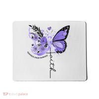Faith Periwinkle Ribbon Esophageal Cancer Awareness Mousepad thumb 0