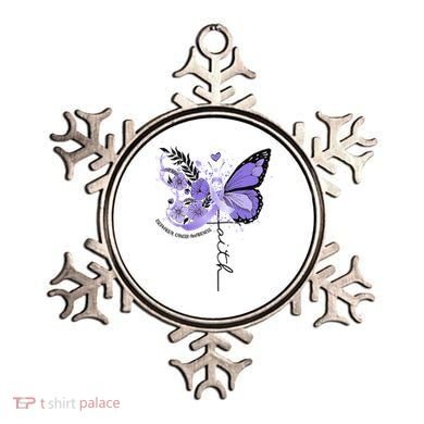 Faith Periwinkle Ribbon Esophageal Cancer Awareness Ornament