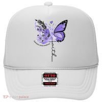 Faith Periwinkle Ribbon Esophageal Cancer Awareness Hat thumb 0