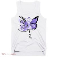 Faith Periwinkle Ribbon Esophageal Cancer Awareness Tank Top thumb 0
