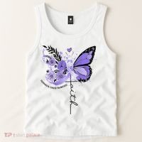 Faith Periwinkle Ribbon Esophageal Cancer Awareness Tank Top thumb 2