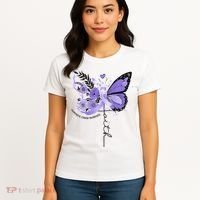 Faith Periwinkle Ribbon Esophageal Cancer Awareness Women's T-Shirt thumb 4