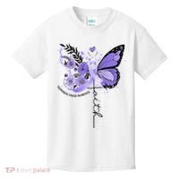 Faith Periwinkle Ribbon Esophageal Cancer Awareness Kids T-Shirt thumb 0