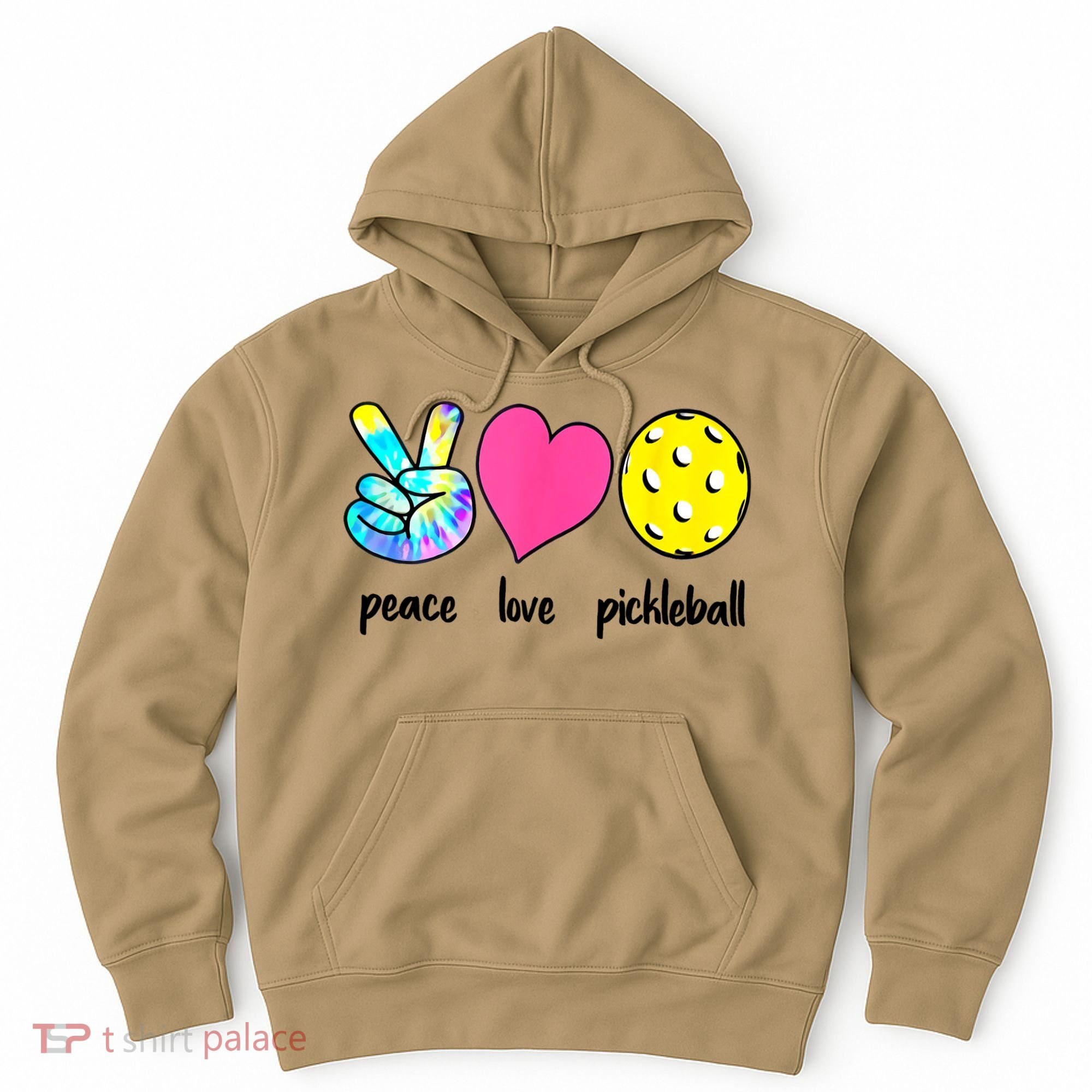 Funny Pickleball Retired Ladies Peace Love Pickleball  Hoodie