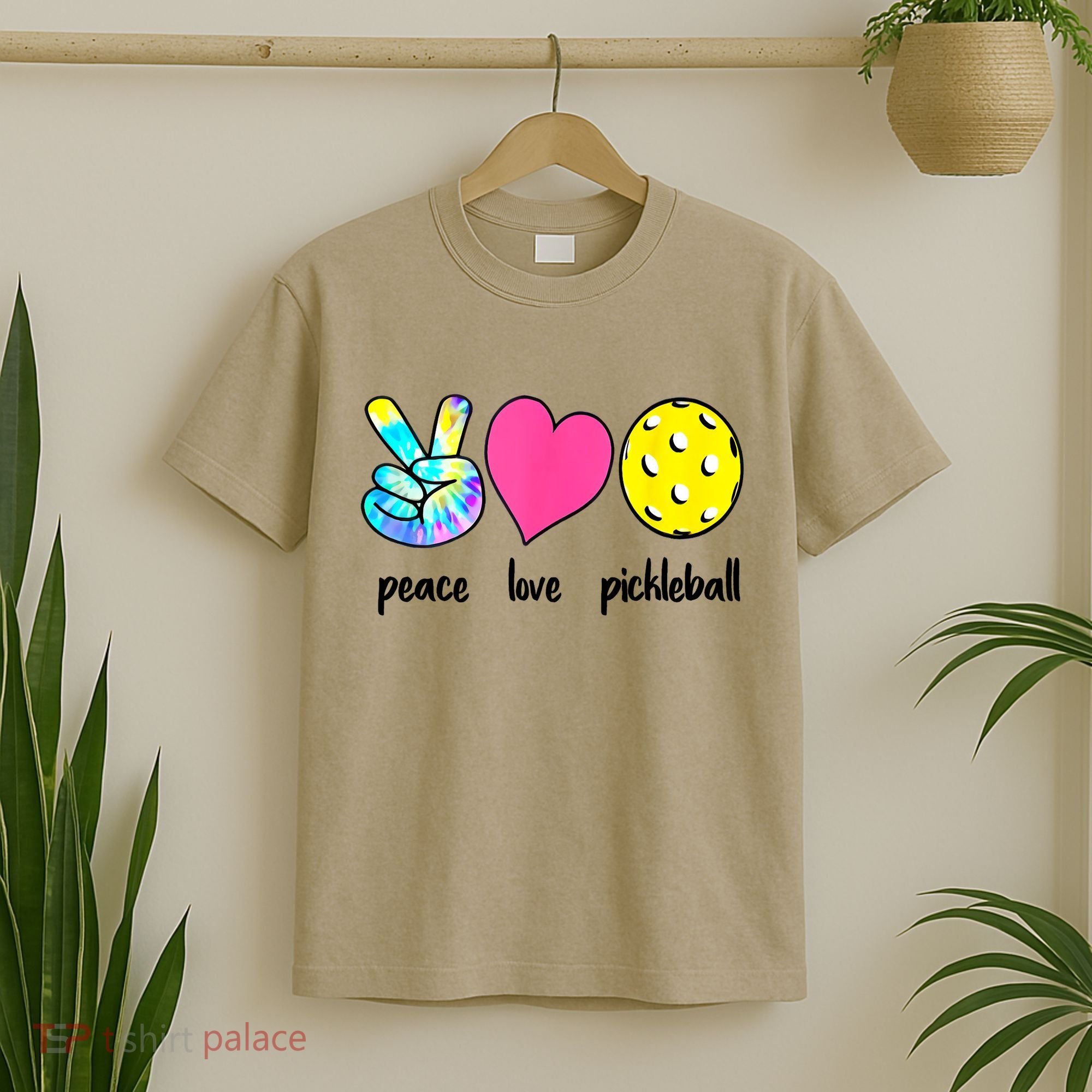 Funny Pickleball Retired Ladies Peace Love Pickleball  T-Shirt