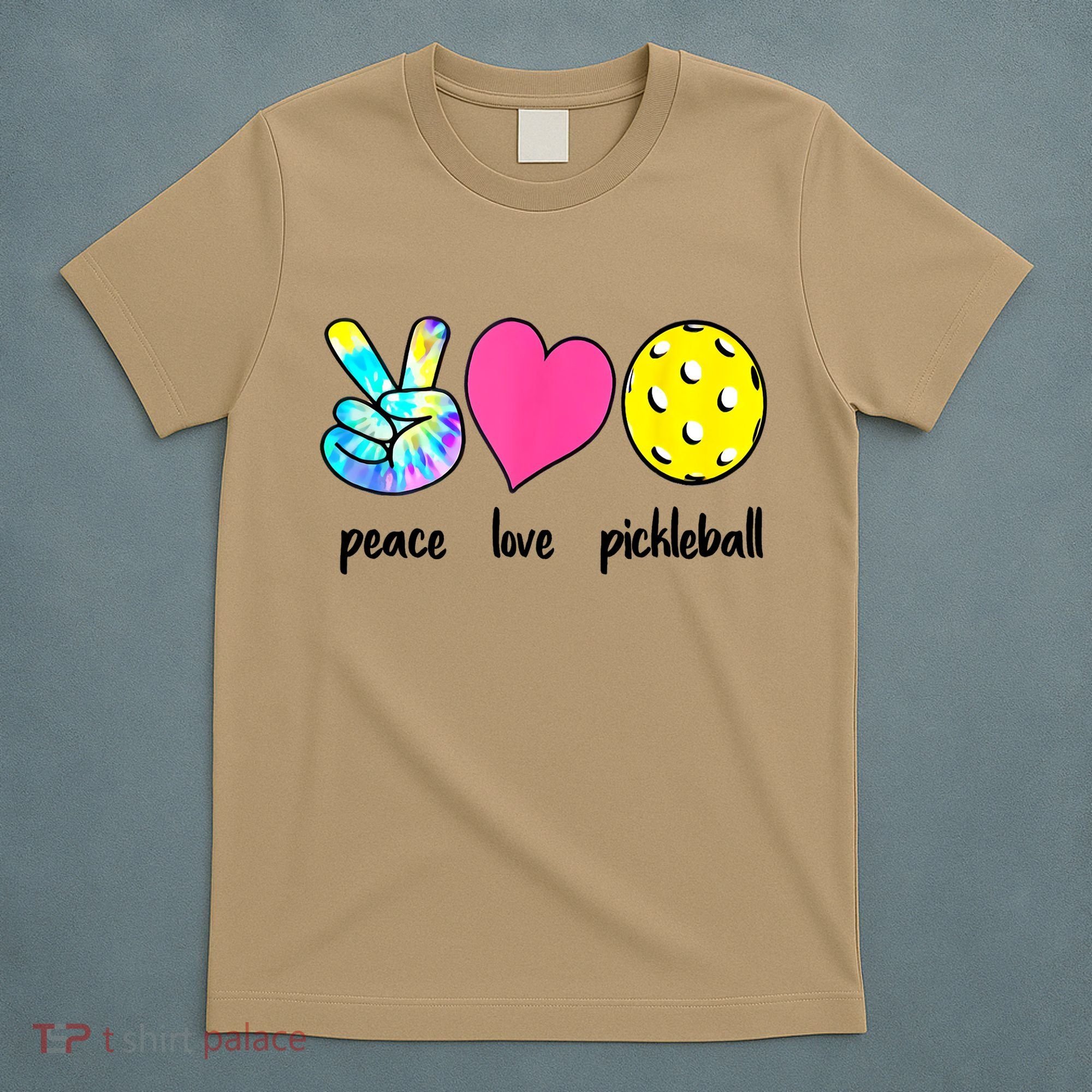 Funny Pickleball Retired Ladies Peace Love Pickleball  T-Shirt