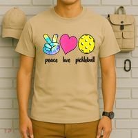 Funny Pickleball Retired Ladies Peace Love Pickleball  T-Shirt thumb 6