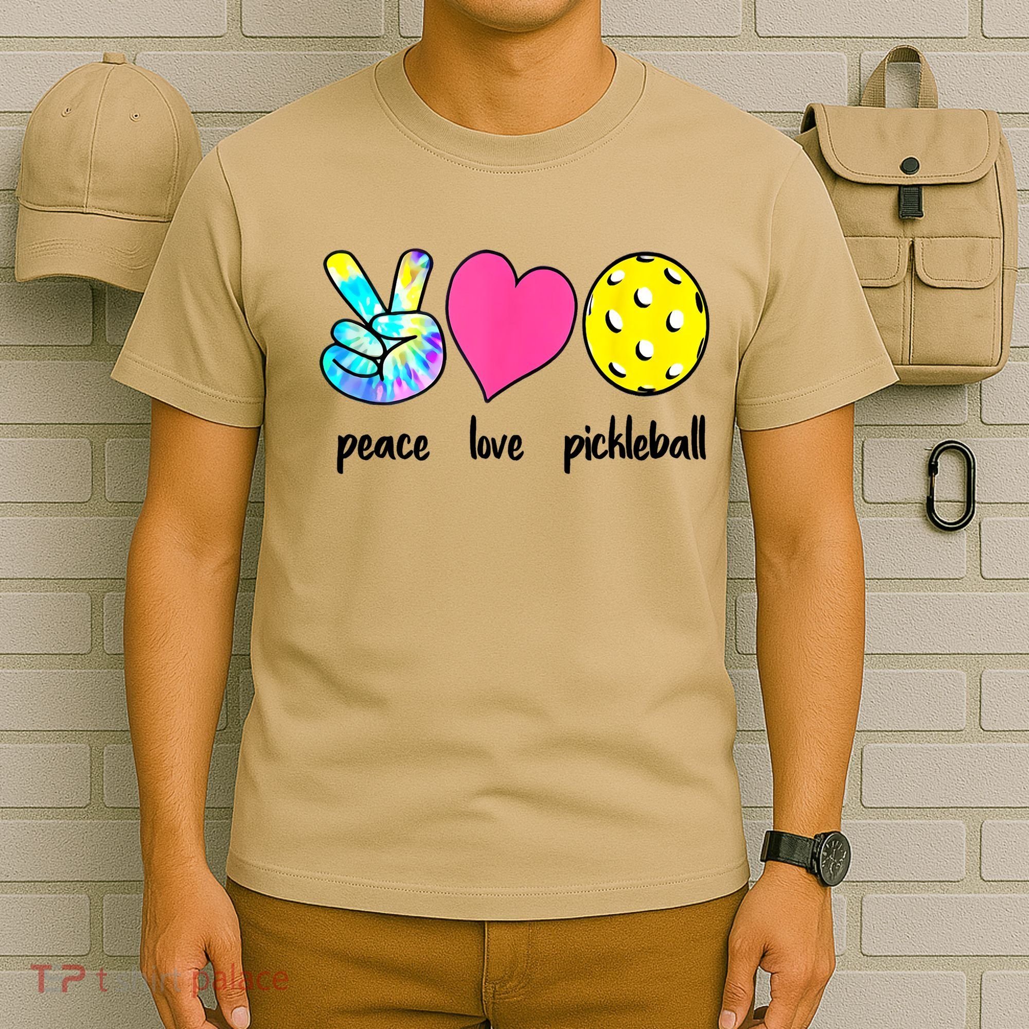 Funny Pickleball Retired Ladies Peace Love Pickleball  T-Shirt