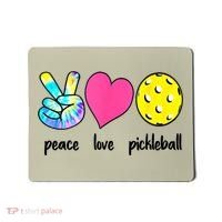 Funny Pickleball Retired Ladies Peace Love Pickleball  Mousepad thumb 0