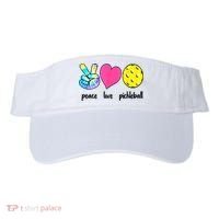 Funny Pickleball Retired Ladies Peace Love Pickleball  Visor thumb 0