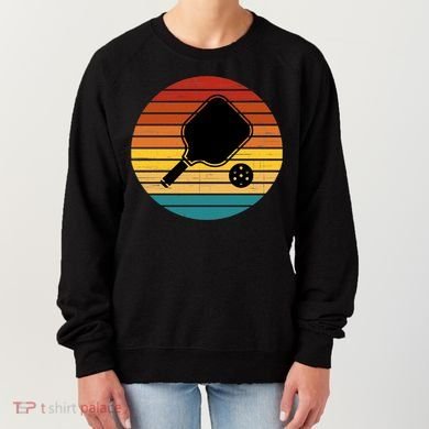 Funny Pickleball Retro Sunset Gift Women's Sweatshirt