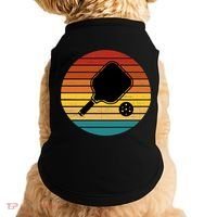 Funny Pickleball Retro Sunset Gift Doggie Tank thumb 0