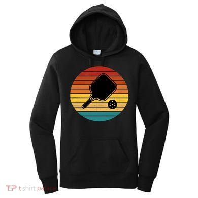 Funny Pickleball Retro Sunset Gift Women's Hoodie