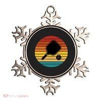 Funny Pickleball Retro Sunset Gift Ornament thumb 0