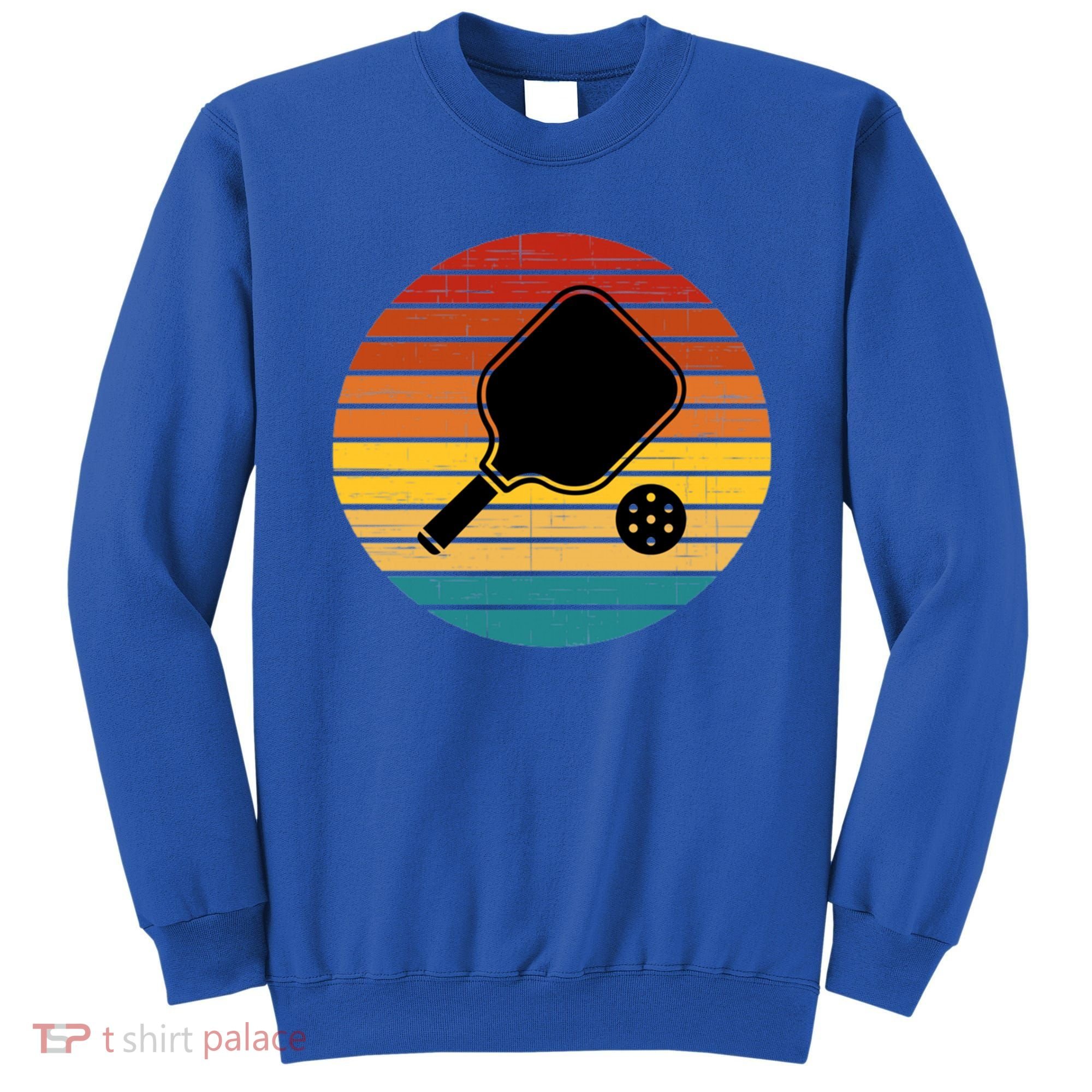 Funny Pickleball Retro Sunset Gift Sweatshirt