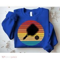 Funny Pickleball Retro Sunset Gift Sweatshirt thumb 2