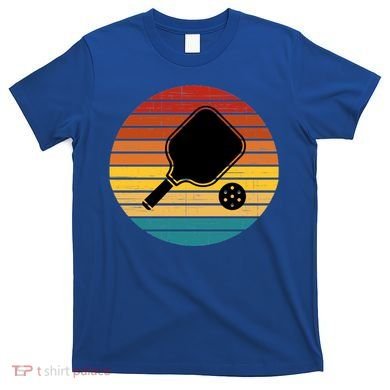 Funny Pickleball Retro Sunset Gift T-Shirt