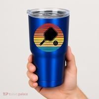 Funny Pickleball Retro Sunset Gift Tumbler thumb 2