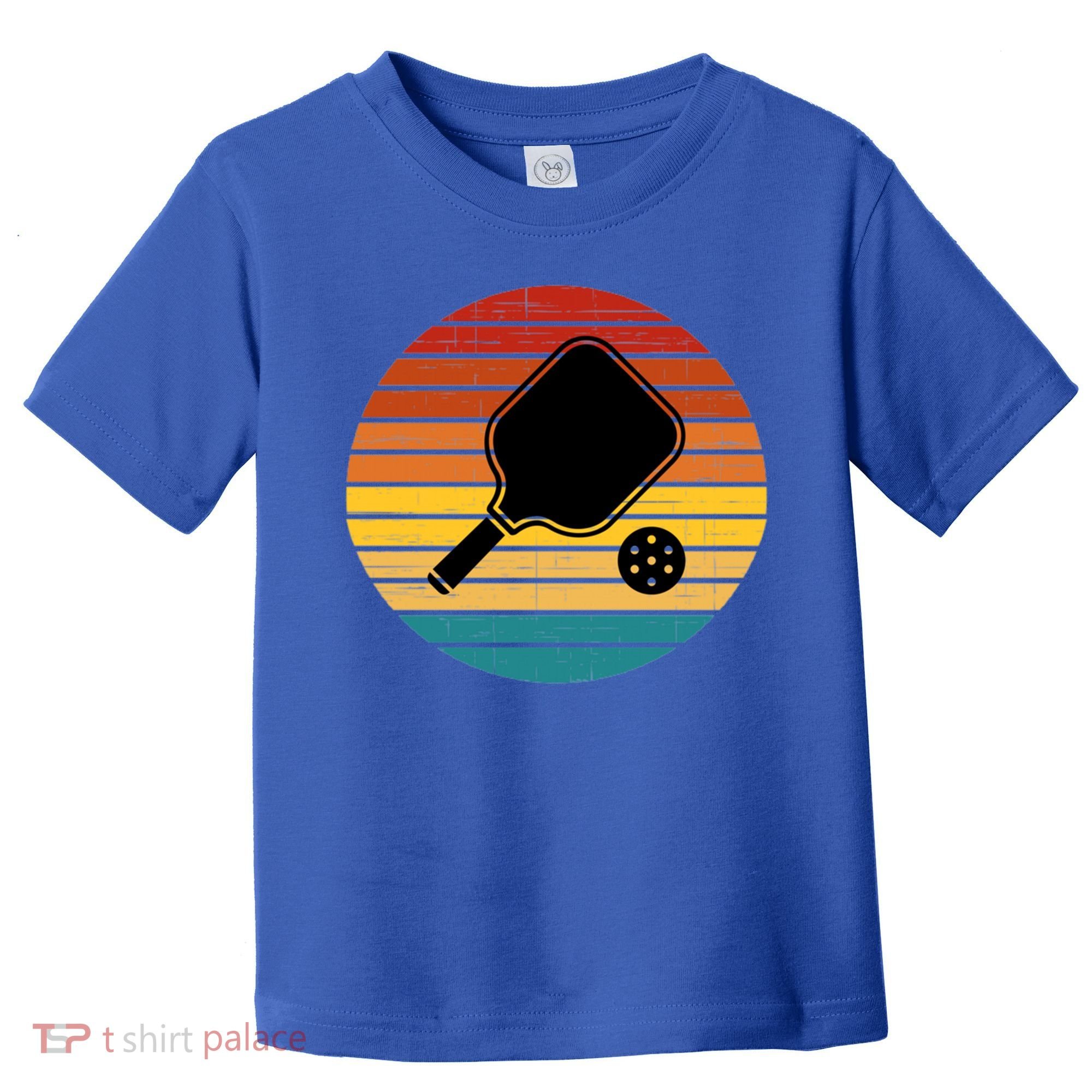 Funny Pickleball Retro Sunset Gift Toddler T-Shirt