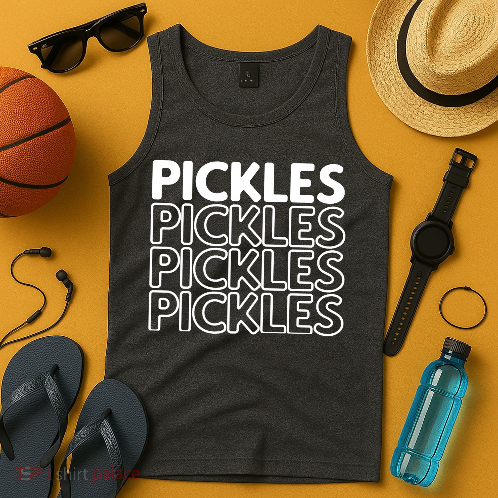 Funny Pickles Retro Green Gift Tank Top