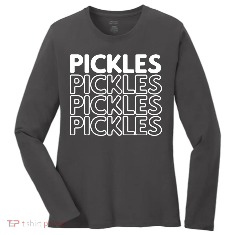 Funny Pickles Retro Green Gift Women's Long Sleeve Shirt