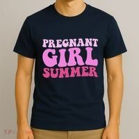 Funny Pregnancy Reveal Pregnant Girl Summer Baby Shower T-Shirt thumb 3