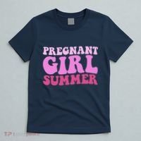 Funny Pregnancy Reveal Pregnant Girl Summer Baby Shower T-Shirt thumb 5