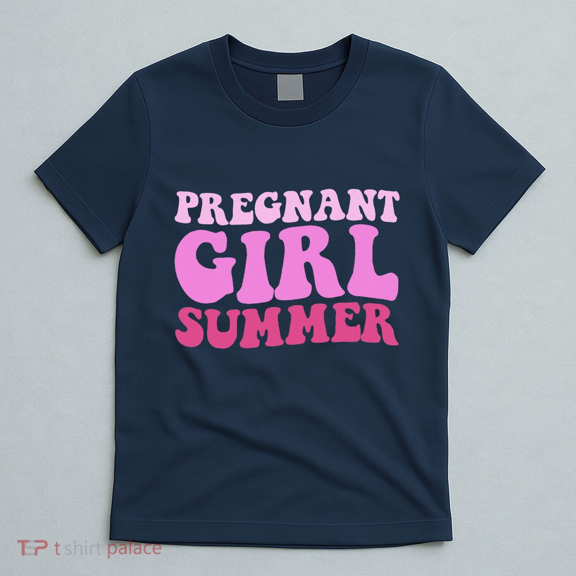 Funny Pregnancy Reveal Pregnant Girl Summer Baby Shower T-Shirt