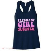 Funny Pregnancy Reveal Pregnant Girl Summer Baby Shower Women's Tank Top thumb 0