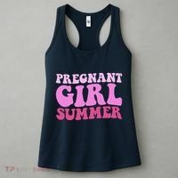 Funny Pregnancy Reveal Pregnant Girl Summer Baby Shower Women's Tank Top thumb 3
