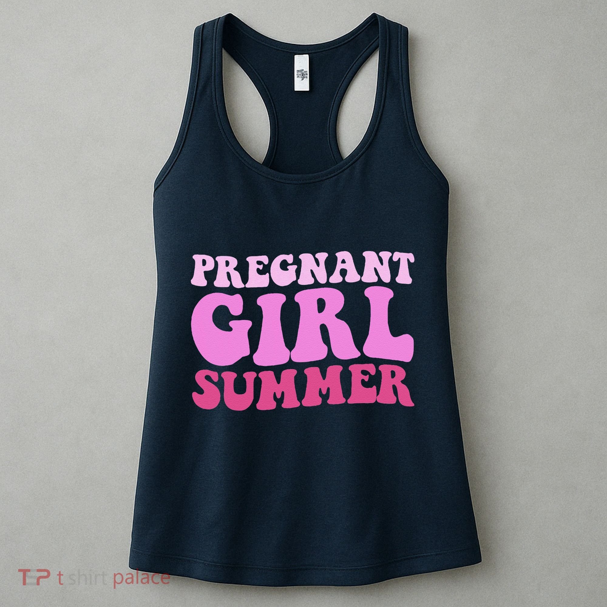 Funny Pregnancy Reveal Pregnant Girl Summer Baby Shower Women's Tank Top