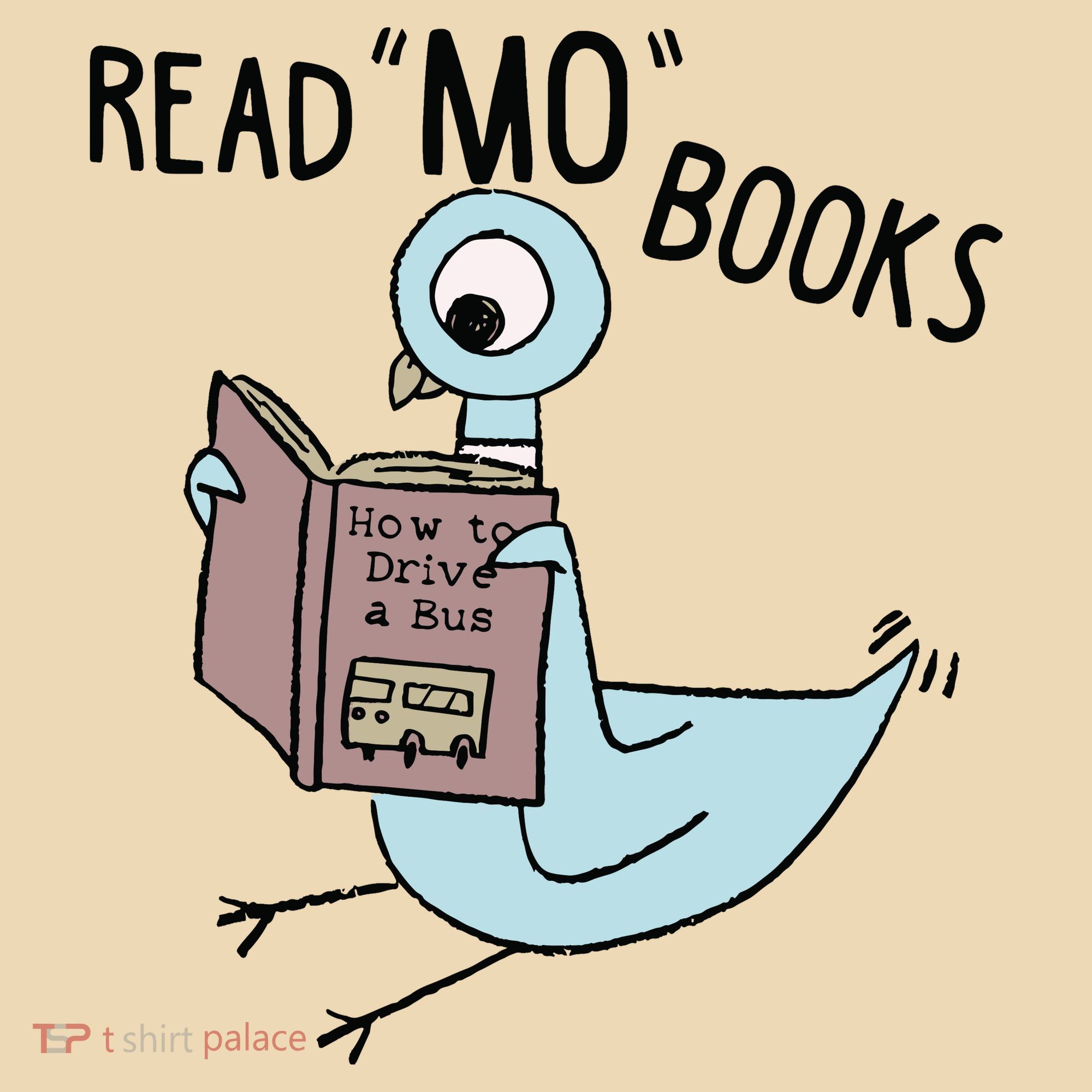 Funny Pigeon Read Mo Books Tote Bag