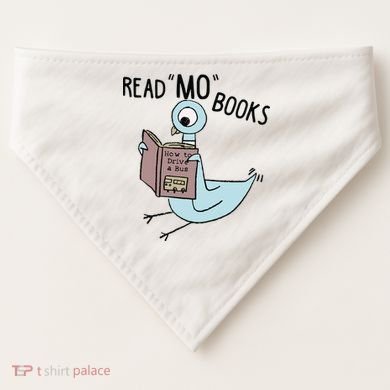 Funny Pigeon Read Mo Books USA-Made Doggie Bandana