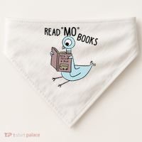 Funny Pigeon Read Mo Books USA-Made Doggie Bandana thumb 0